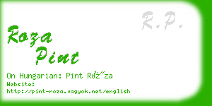 roza pint business card